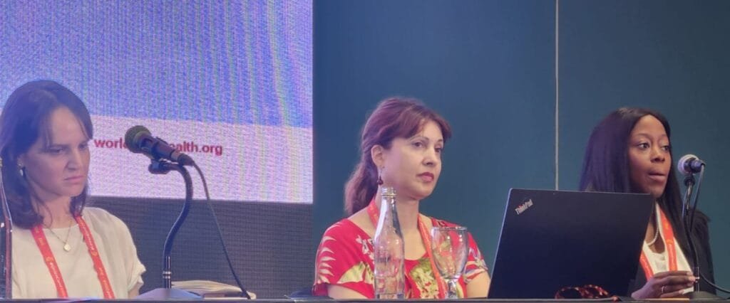 Dr. Sonia Menon speaking on TB case-finding strategies at the 2024 TB Union Conference in Bali