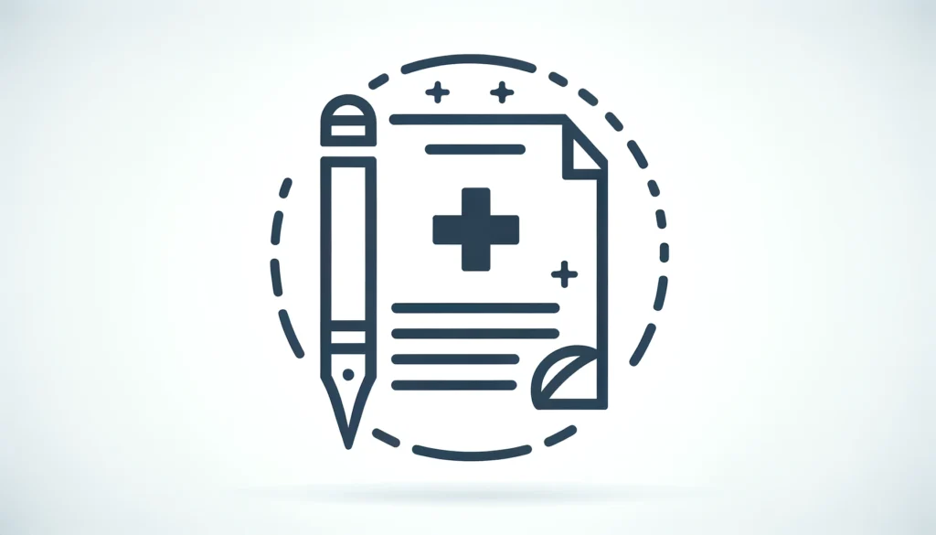 illustration representing medical writing